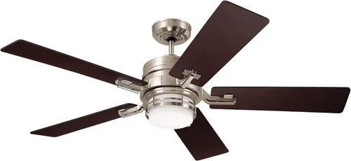 Vista 2 de Emerson CF880LBS Amhurst Ventilador de techo LED, iluminación regulable de 54 pulgadas con control de pared de 4 velocidades, accesorio de metal