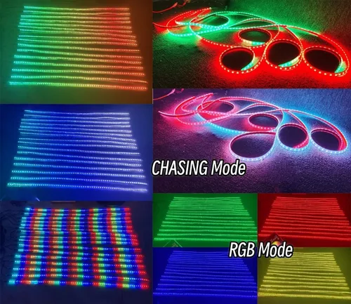 Vista 4 de Tira de luces LED RGB de 14 piezas de 5 pies para Polaris Slingshot Can-Am Spyder Ryker 2015-2026, kit de iluminación de acento de capó de rejilla