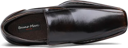 Vista 4 de Bruno Marc - Mocasines Giorgio de vestir con forro de cuero para hombre