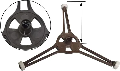Vista 3 de Soporte para tocadiscos de microondas de 6.4 pulgadas para horno de microondas, placa giratoria plana de vidrio, soporte de bandeja de soporte
