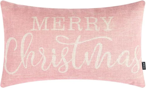 Vista 12 de TRENDIN Funda de almohada lumbar de 12 x 20 pulgadas para decoración de invierno, aspecto de grano de madera, funda de almohada de lino PL699TR