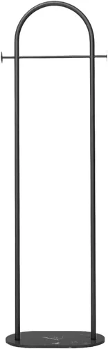 Vista 7 de Perchero de metal con base de mármol, moderno perchero para dormitorio, perchero de pie, resistente, para bolsa, sombrero, bufanda, chaqueta, negro