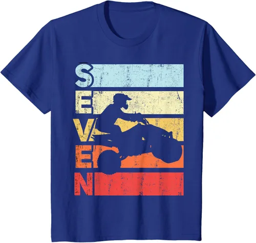 Vista 56 de ATV 7th Birthday Party ATV 4 Wheeler - Camiseta de cumpleaños temática cuádruple Negro