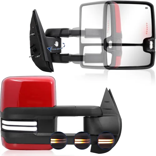 Vista 12 de Switchback - Espejo de remolque para Silverado Sierra, compatible con Chevy Silverado GMC Sierra 2007-2013, espejo de remolque con vidrio calentado