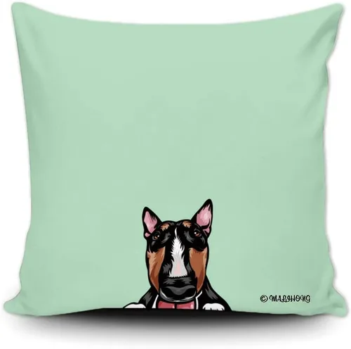 Vista 3 de Funda de almohada para perro, divertida funda de almohada para sofá, cama, decoración del hogar, 20 x 20 pulgadas Bull Terrier-1-10