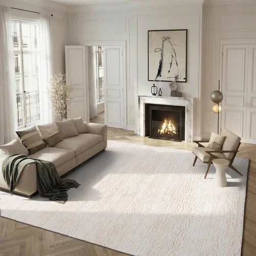 Vista 29 de SAFAVIEH Berber Shag Collection - Tapete para pasillo, 2 x 6 pies, color gris y marfil, diseño moderno, no desprende pelusa y de fácil cuidado, 1.2