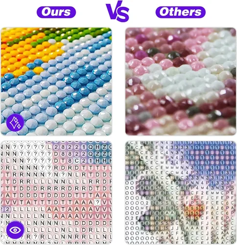 Vista 6 de Binyuellr Paquete de 6 kits de pintura de diamantes 5D para adultos, patrones de mariposas y flores, kits de arte de diamantes para pintura de gemas