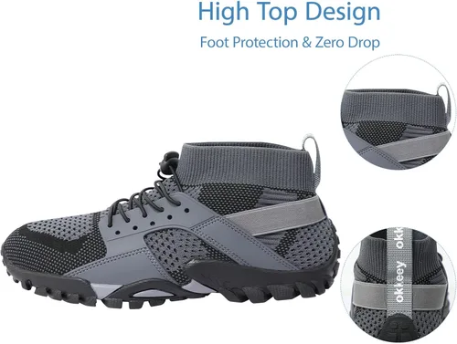 Vista 3 de Zapatos de senderismo acuático para hombre y mujer, zapatos para correr, natación, piscina, acuática, descalzo, playa, deportes, antideslizantes
