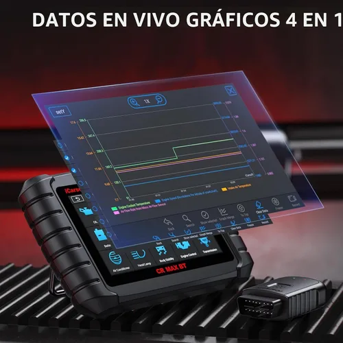 Vista 7 de iCarsoft CR Max BT - Escáner OBD2 inalámbrico, herramienta de diagnóstico de coche para todo el sistema, 50 restablecimiento+servicio adicional 46