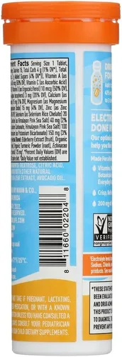 Vista 3 de Nuun Immunity Orange Citrus - Tabletas de bebida con electrolitos de cítricos, 10 tabletas (paquete de 8)