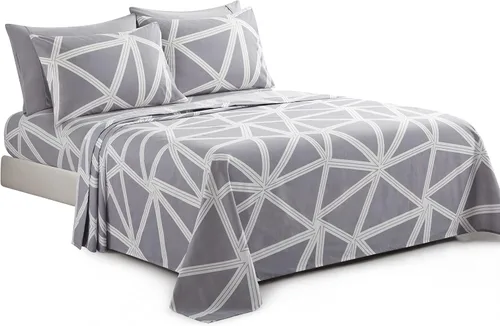 Vista 42 de Marina Decoration Ropa de cama ultra suave y sedosa con bolsillo profundo con estampado rico de rayón derivado de bambú para todas las estaciones