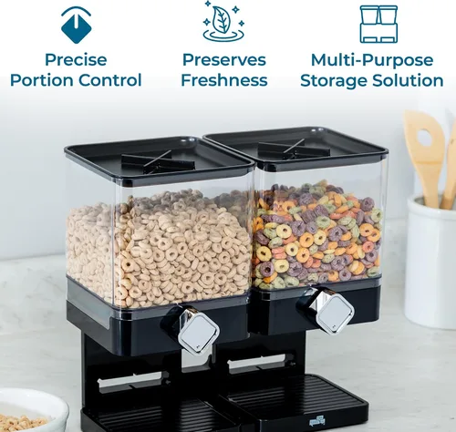Vista 6 de Zevro Dispensador individual de comida seca edición compacta, Blanco