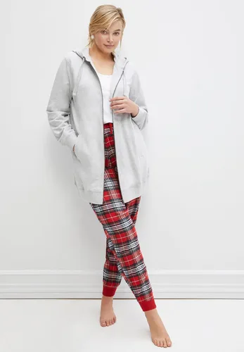 Vista 6 de Ellos Pantalones de dormir de franela a cuadros de talla grande para mujer