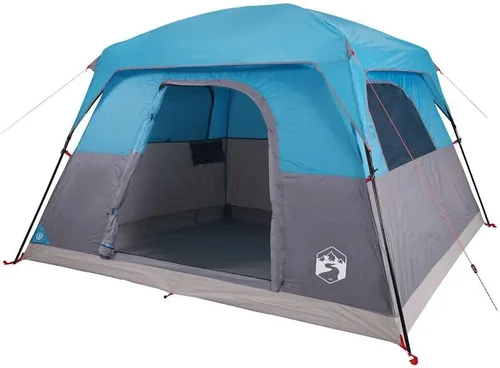 Vista 5 de YAFF Cabina de tienda de campaña para 4 personas azul impermeable, artículos deportivos, recreación al aire libre, camping y senderismo, tiendas