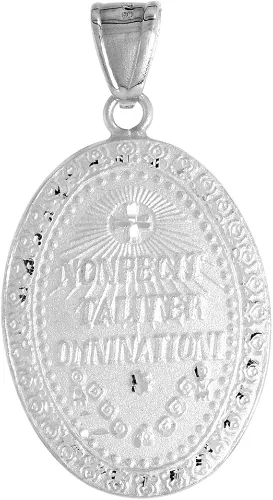 Vista 2 de Medalla de plata de ley de 1 316 pulgadas con diseño de Nuestra Señora de Guadalupe