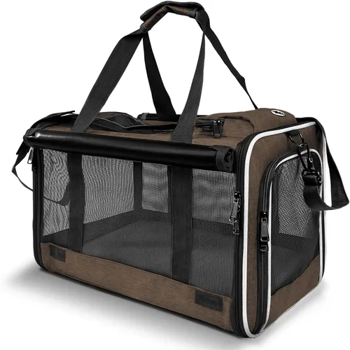 Vista 15 de GAPZER Transportador de mascotas para gatos grandes, bolsa de viaje de animales de lados suaves para gatos medianos de hasta 20 libras, lavable
