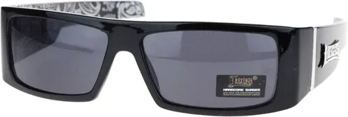 Vista 2 de Locs - Gafas de sol para hombre Hardcore de Sol con bandana, Negro - Blanco