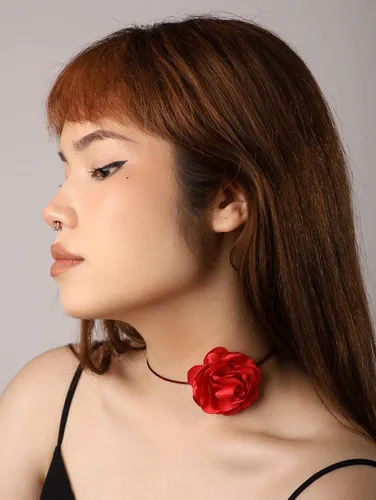 Vista 2 de Gargantilla con rosetas de flores, accesorios esenciales de verano para adolescentes, niñas, mujeres, cosas de moda
