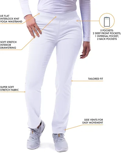 Vista 3 de Adar Pro Scrubs - Pantalones ajustados de yoga para mujer