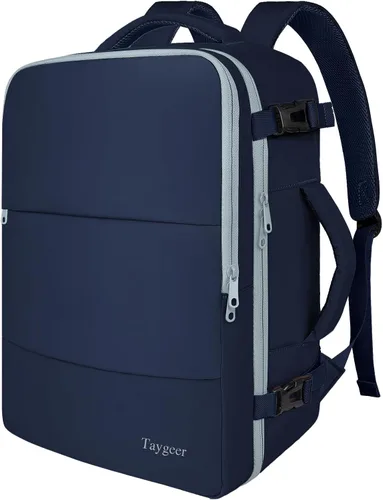 Vista 17 de Taygeer - Mochila de viaje para mujeres, mochila de cabina con puerto de carga USB y bolsa para zapatos, mochila TSA para laptop de 15.6 pulgadas