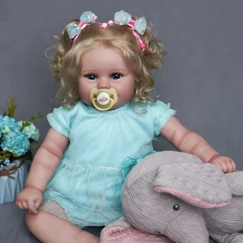 Vista 2 de JIZHI Muñecas Realistas de Bebé Reborn - 20 Pulgadas con Sensación Realista de Recién Nacido Adorables y Juguetonas Muñecas de Bebé de la Vida Real