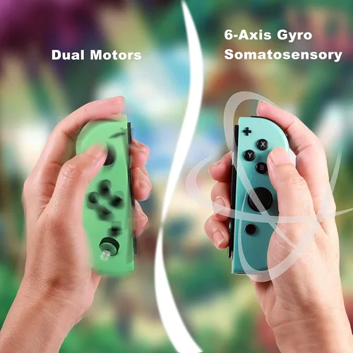 Vista 4 de Tinygu Joy Cons for Nintendo Switch, LR Wireless Joypad Controller Compatible with Nintendo SwitchLITE,WMotion ControlDouble Vibration Support