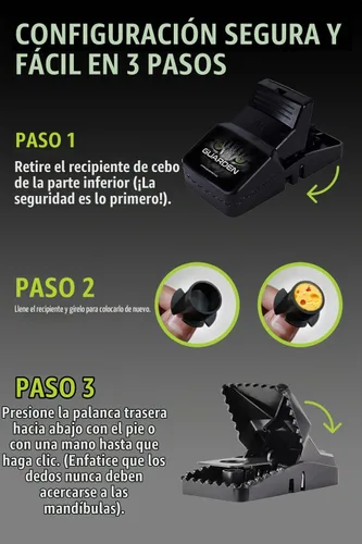 Vista 3 de Trampas para ratas de interior (paquete de 2) atrapa ratas, ratones y ratones de campo rápidamente con estas trampas para ratas fáciles de cebar