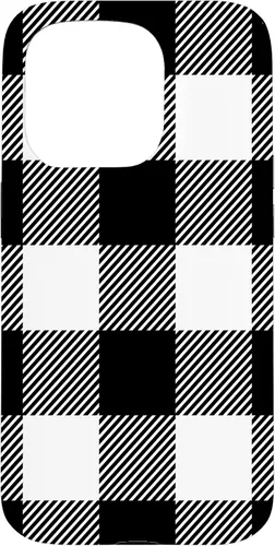 Vista 14 de Buffalo Plaid Black White Phone Case for iPhone 17