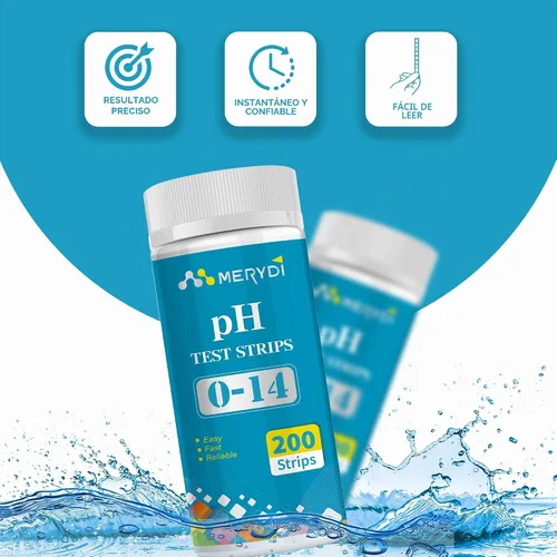 Vista 5 de Tiras de prueba de pH (rango 0-14) – 200 piezas de papel tornasol universal para agua, piscinas, kombucha, alimentos y fabricación de jabón