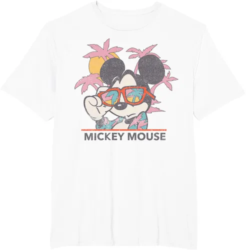 Vista 8 de Disney Mickey and Friends Mickey Mouse Tropical Retrato Camiseta S Negro