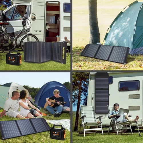 Vista 8 de MARBERO Panel Solar Portátil de 60W Panel Solar Plegable de 60 Vatios para Generadores Solares IP65 Impermeable 23% de Alta Eficiencia Puerto USB