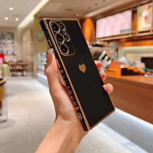 Vista 29 de phylla Funda de teléfono compatible con Samsung Galaxy A12 de 6.5 pulgadas, lindo corazón chapado en oro, elegante funda de lujo para mujer