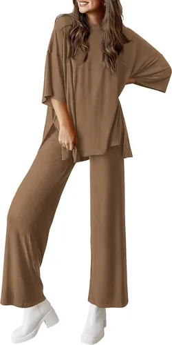 Vista 24 de PRETTYGARDEN Conjunto de dos piezas para mujer Negro