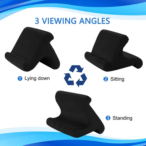 Vista 5 de SAMHOUSING Soporte de almohada para tablet, 3 ángulos de visión, compatible con tabletas, teléfonos y iPad Pro 9.7, 10.5, 12.9 Air Mini 4, Kindle