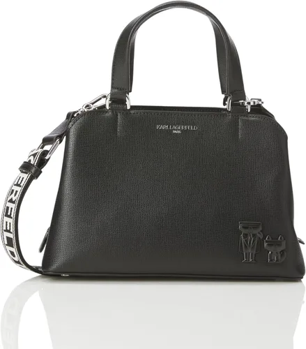 Vista 12 de KARL LAGERFELD Paris Women's Maybelle Solid Satchel Blanco invierno