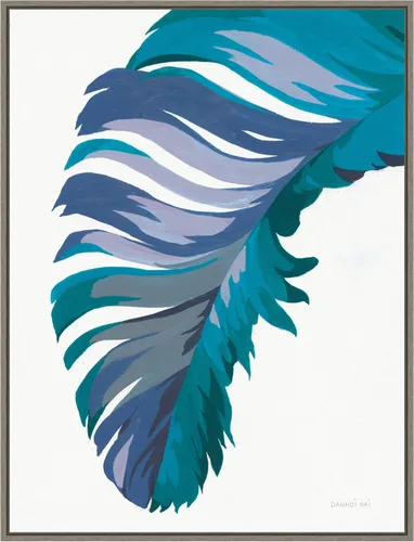 Vista 12 de Amanti Art Framed Canvas Wall Art 24x18 Retro Big Leaf I Cool by Danhui Nai, Framed Wall Art Canvas, Abstract Artwork, Traditional Decor, Medium