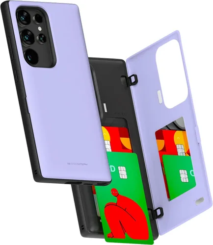 Vista 20 de GOOSPERY Funda tipo cartera para Samsung Galaxy S22 Ultra, [tarjetero] parachoques magnético de puerta con cierre automático, cubierta protectora