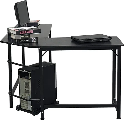 Vista 4 de Escritorio para computadora, mesa de estudio, escritorio en forma de L, escritorio de escritorio para computadora, escritorio de esquina