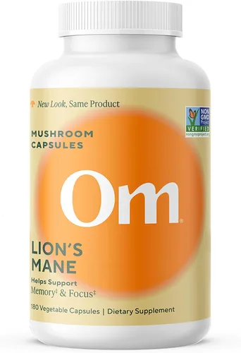 Vista 9 de Om Mushroom Superfood Suplemento de superalimento de cápsulas de hongos melena de león de 90 unidades, 30 días, cuerpo de fruta y micelio nootrópico