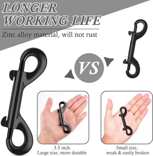 Vista 4 de ERKOON Ganchos de doble extremo de 3.5 pulgadas, capacidad de carga de 110 libras, clips de aleación de zinc de doble cara, resistentes para correas