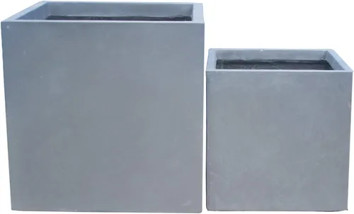 Vista 20 de Kante Macetero rectangular de hormigón de 23.2 pulgadas de largo, macetas grandes para interiores y exteriores con orificio de drenaje y tapón