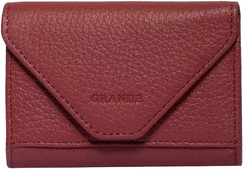 Vista 9 de grande Estuches para tarjetas 3639, Naranja, Tarjetero de cuero con cierre magnético, cartera pequeña de acordeón para mujer