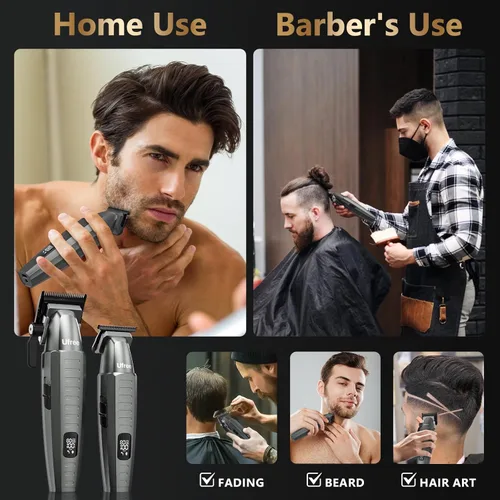 Vista 5 de Ufree - Cortapelo profesional para hombres con bolsa, juego de cortapelos y recortadores para hombres, juego de cortapelos de barbero, cortapelos