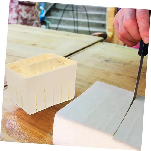 Vista 6 de SHOWERORO Caja de prensado de cuajada Escurridor de prensatelas de tofu de pared lisa para exprimidor de agua de tofu
