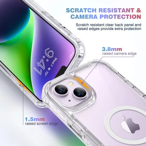 Vista 427 de DIACLARA - Funda transparente compatible con iPhone XR 6.1 pulgadas 2018