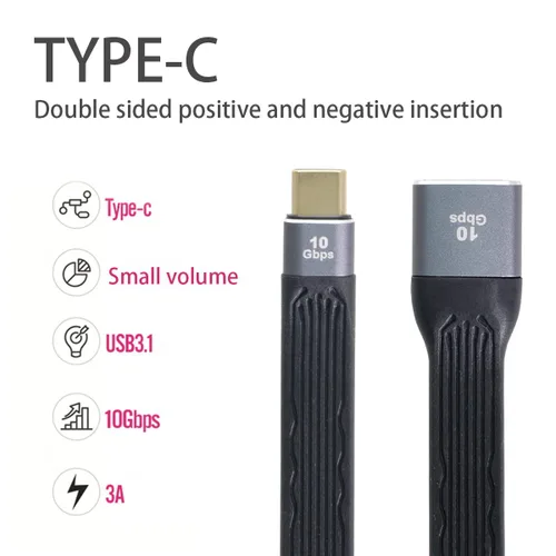 Vista 7 de CY USB 3.1 tipo C macho host a USB3.0 tipo AF OTG Flat Slim FPC cable de datos 5.1 in para teléfono portátil