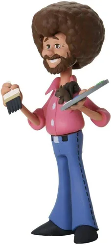 Vista 2 de NECA Bob Ross - Figura de acción a escala de 6 pulgadas - Toony Classics Bob Ross con Peapod