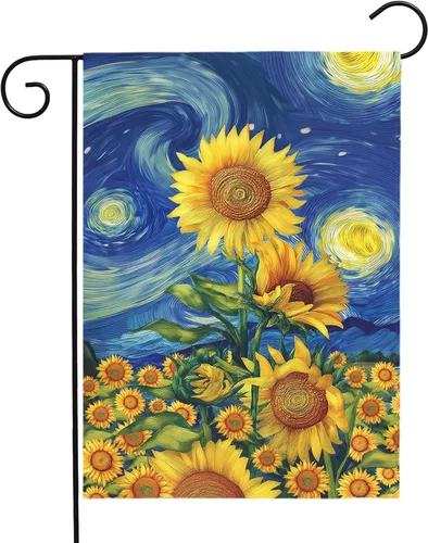 Vista 11 de Bandera de jardín floral de verano (bandera de jardín de águila del 4 de julio)