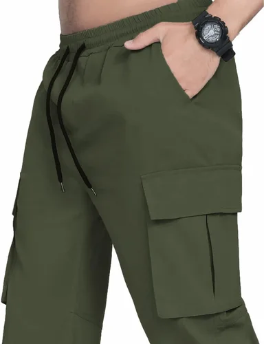 Vista 4 de LYRXXX Pantalones Cargo Casuales para Hombre Pantalones de Senderismo Pantalones de Entrenamiento Joggers Sudaderas para Hombres