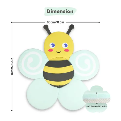 Vista 4 de YooxArmor Almohadilla de baño de bebé para fregadero de bañera infantil, bañera de flores antideslizante para bebés de 0 a 6 meses, cojín de baño